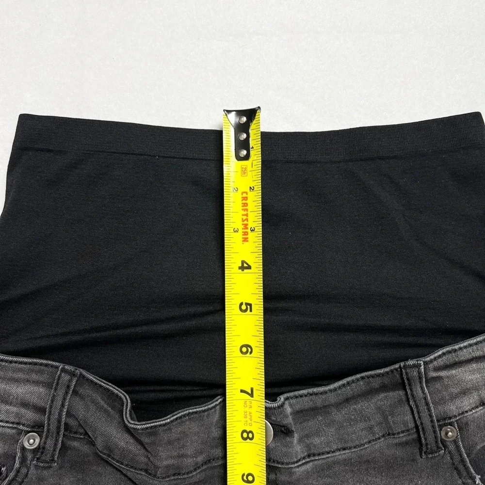 Time And Tru Women's Maternity Skinny Stretch Grey Denim Jeans Size L‎ 12-14 NWT